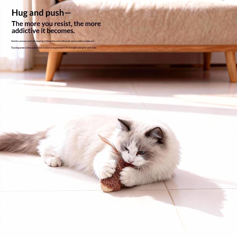 Cat Chew Toys Feather Catnip Molar Tumbler Toy Cat Teaser Interaction Toy Clean Mouth Kitten Toys Pet Supplies Accessories