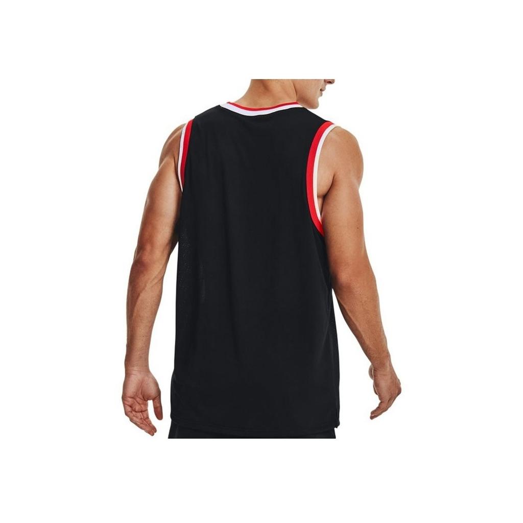 Under Armour Baseline Logo Contrast Basketball Tank Men Tops Black 1370238-001