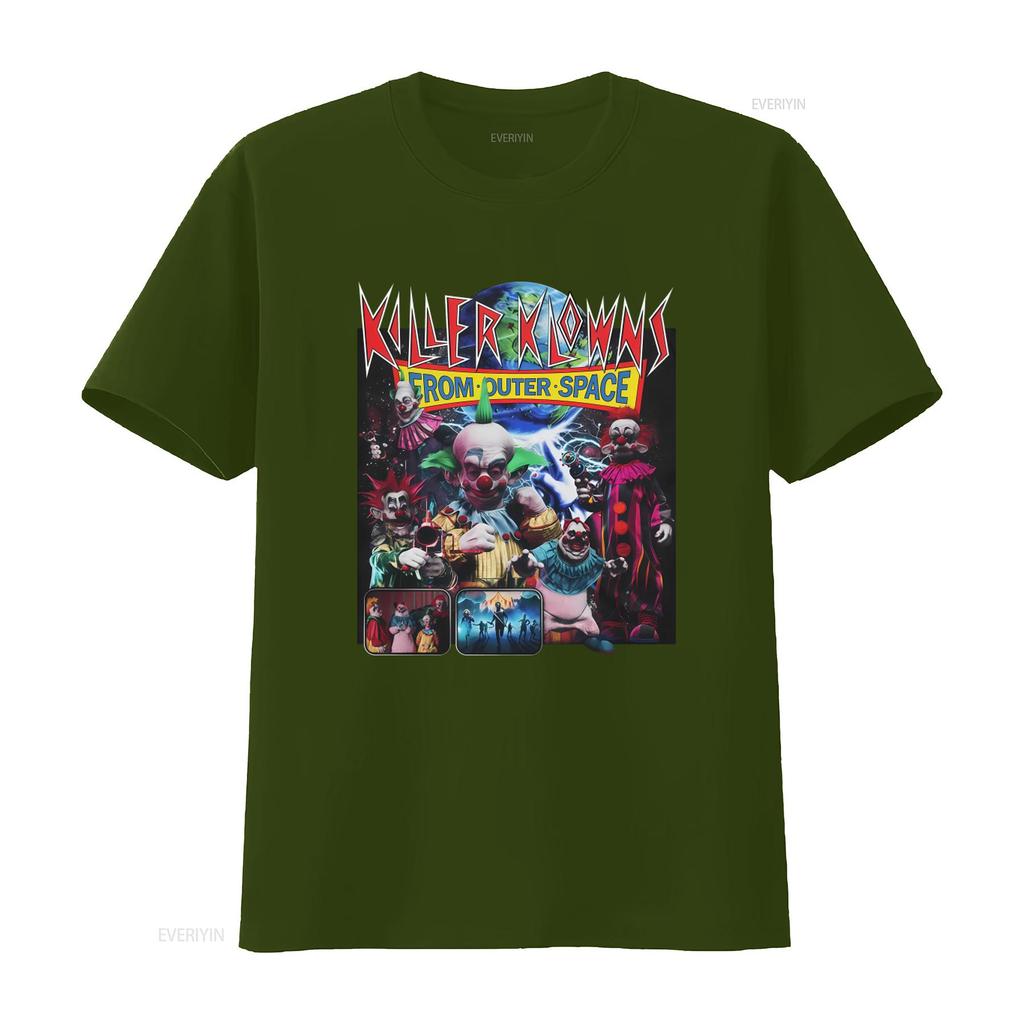 Killer Klowns from Outer Space Horror Movie T Shirt for Casual Vintage Washed Streetwear Comfortable Top For Everyday Wear