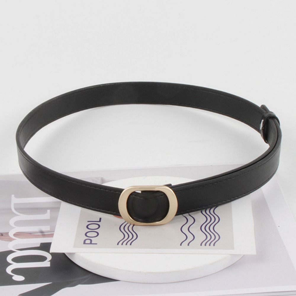 Casual Leather Belt Versatile Trouser Dress Belts Chic Non-Porous Buckle Waistband