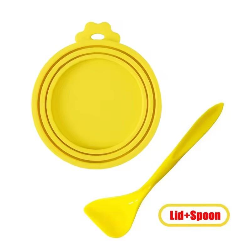 3 In 1 Reusable Food Storage Keep Fresh Tin Cover Cans Cap Pet Can Box Cover Silicone Can Lid Hot Kitchen Supply Mould Proof Hot