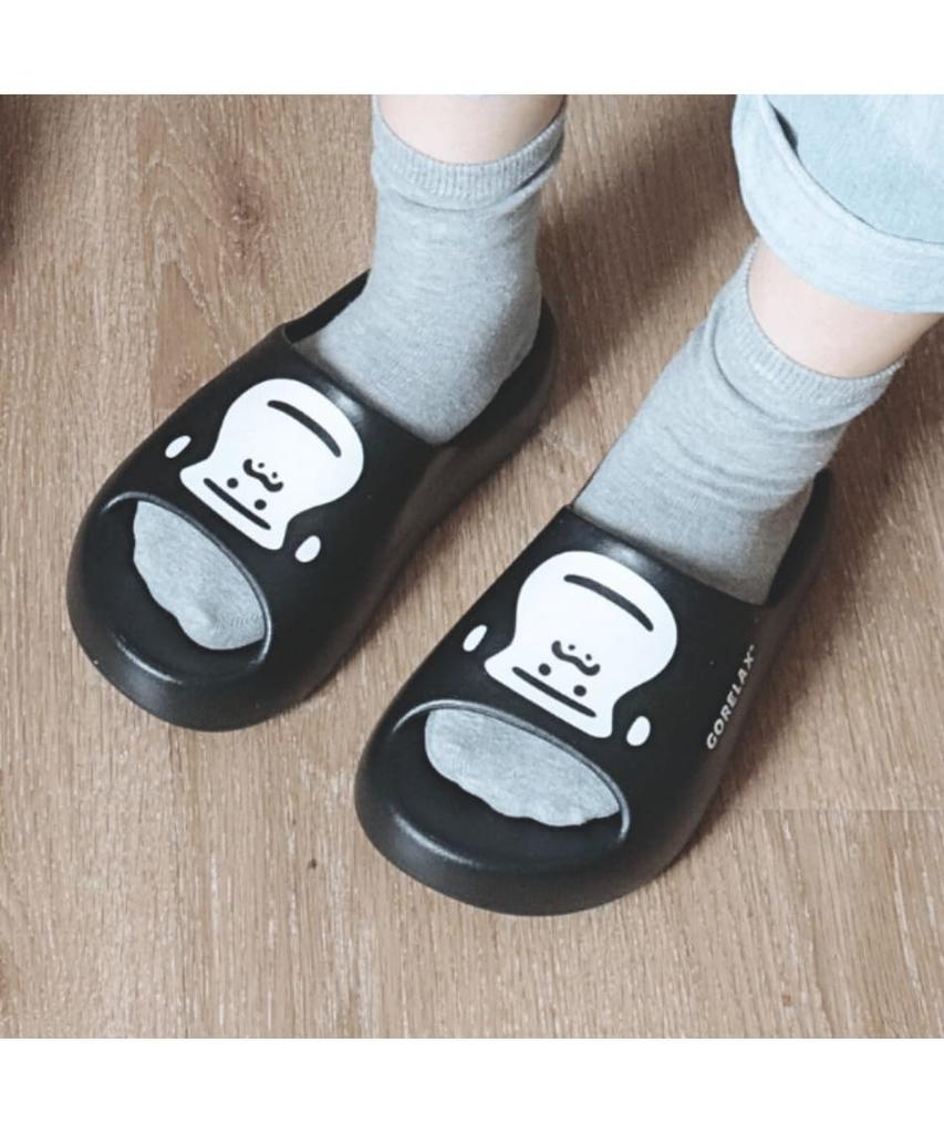 Kiefer Erschaffe Entspannende Weiche und Bequeme 25P45498 Mamoru-sans Badeschuhe, Schwarz, M,