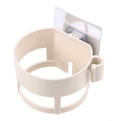

Bathroom Hair Dryer Holder Wall-mounted Hole-Free Seamless Hairdryer Storage Shelf Household Wall Hanging Storage Holders Racks бежевый