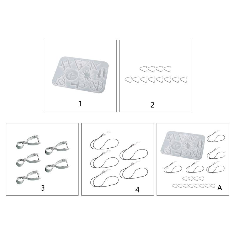 Pentagram for Sun Flower Earring Silicone Mold Suitable for Epoxy Resin Crafts Ornament Pendant Keychain Jewelry Making