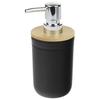 Bathroom Set Toilet Brush Dispenser Set of 5 Black Elements