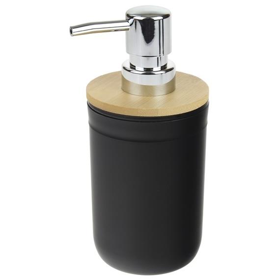 Bathroom Set Toilet Brush Dispenser Set of 5 Black Elements