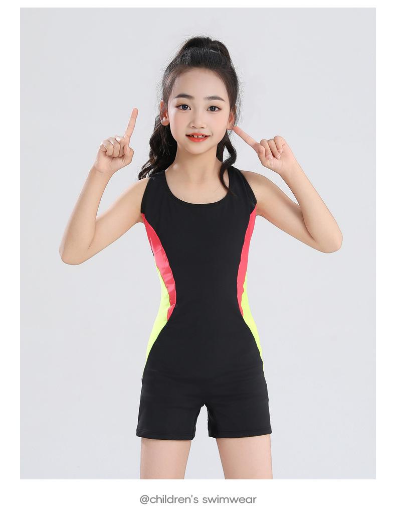 New Girls' Quick-Dry One-Piece Swimsuit for Toddlers & Kids - Professional Training Swimwear
