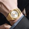 Ouki Mens Stainless Steel Watch With Quartz Movement And Calendar For Business Casual Wear