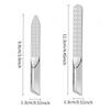 Professional Stainless Steel Nail File Double-Sided Thickened Sanding Tool with Fine Grit Ergonomic Handle for Manicure Pedicure