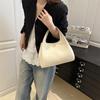 Handbag lychee pattern leather vegetable basket messenger bag new solid color casual texture commuter women single shoulder