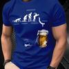 Men's street fashion T-shirt, lightweight short-sleeved top, casual and trendy new round neck short-sleeved T-shirt