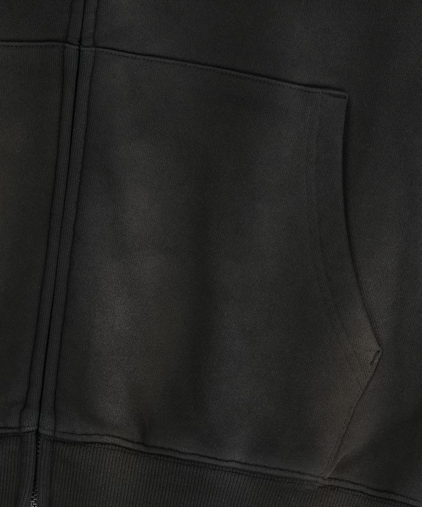 Brownbreath Crush Tag Dirty Hood Zip Up - Black