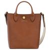 Épure Brand Logo Adjustable Shoulder Strap Calfskin Tote Bag Shopping Bag Shoulder Crossbody Handbag Mini Women Tote Bags Cognac 10269HFY504