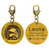 Medaglietta ID Personalizzata per Cani Targhette Personalizzate per Cani Placca Nome Anti-smarrimento Incisione Gratuita Ciondolo per Animali Domestici per Collari Collane Placcato Rame