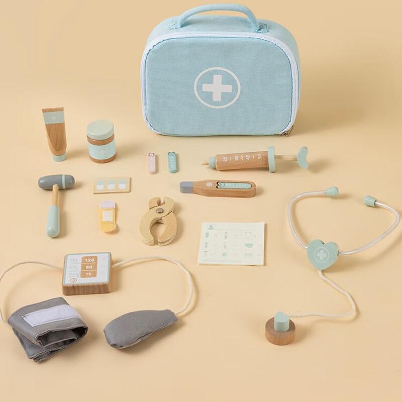 Brangdy Wooden Kids Dentist Pretend Play Set