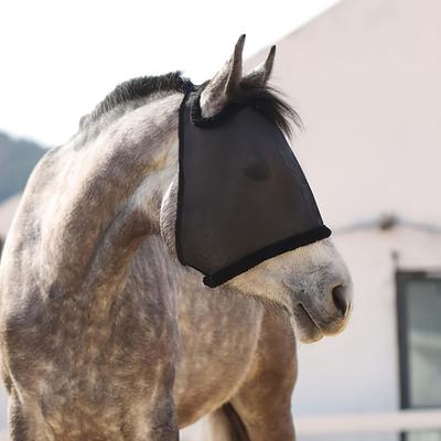 Horse Fly Face Guard Half Face UV Protection Cover from Summer Insect Pest Adjustable Breathable Mesh Coverage for Horse