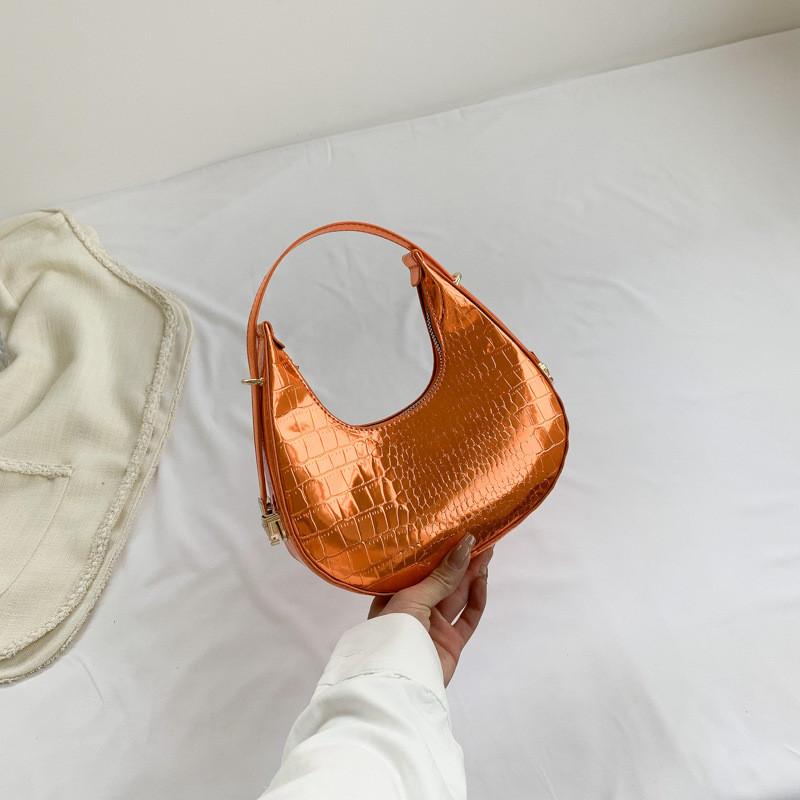 

Chic And Modern Women s Single Shoulder Bag Medium Size Elegant Crescent Design помаранчевий
