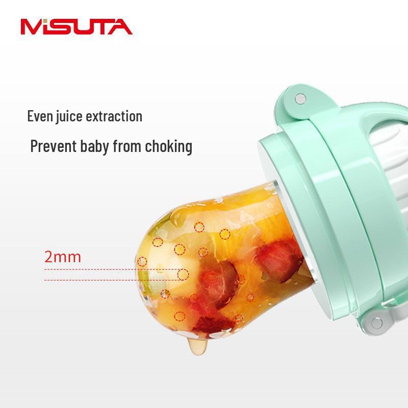 Misuita Baby Fruit & Veggie Teething Pacifier with Rotating Push