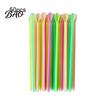 Pink Orange Yellow Green Straws 50/100Pcs Spoon Straw for Smoothie, 2 in 1 Disposable Smoothie Scoop with Spoon, Plastic Slush Milkshake Bubble