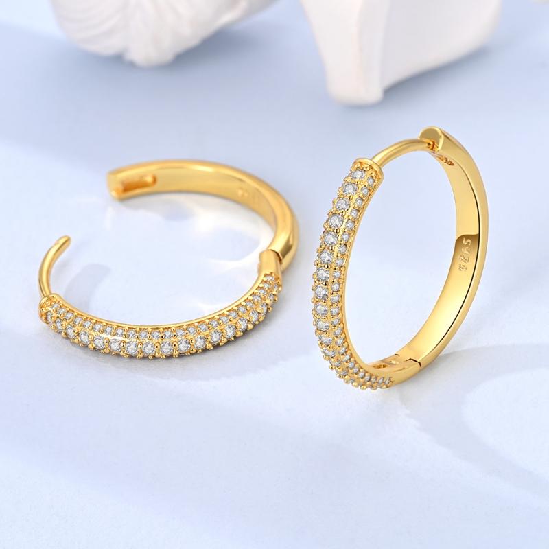 New 925 Silver Earrings Golden Beans Leaf Feather Luminous Elf Hoop Earring For Women Making Jewelry Gift