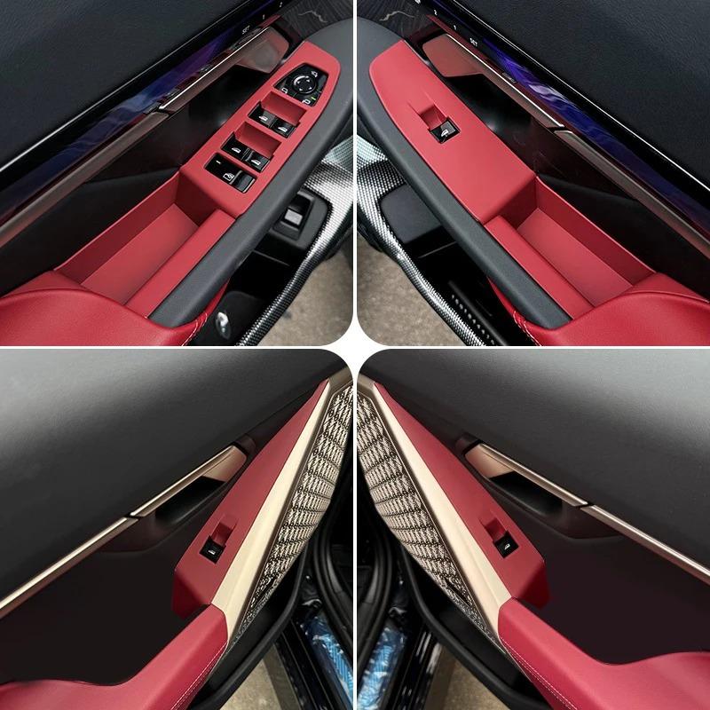 

For BMW 5 Series i5 G60 2025-2026 Car window lift, glass panel button frame interior modification supplies Interior accessories красный