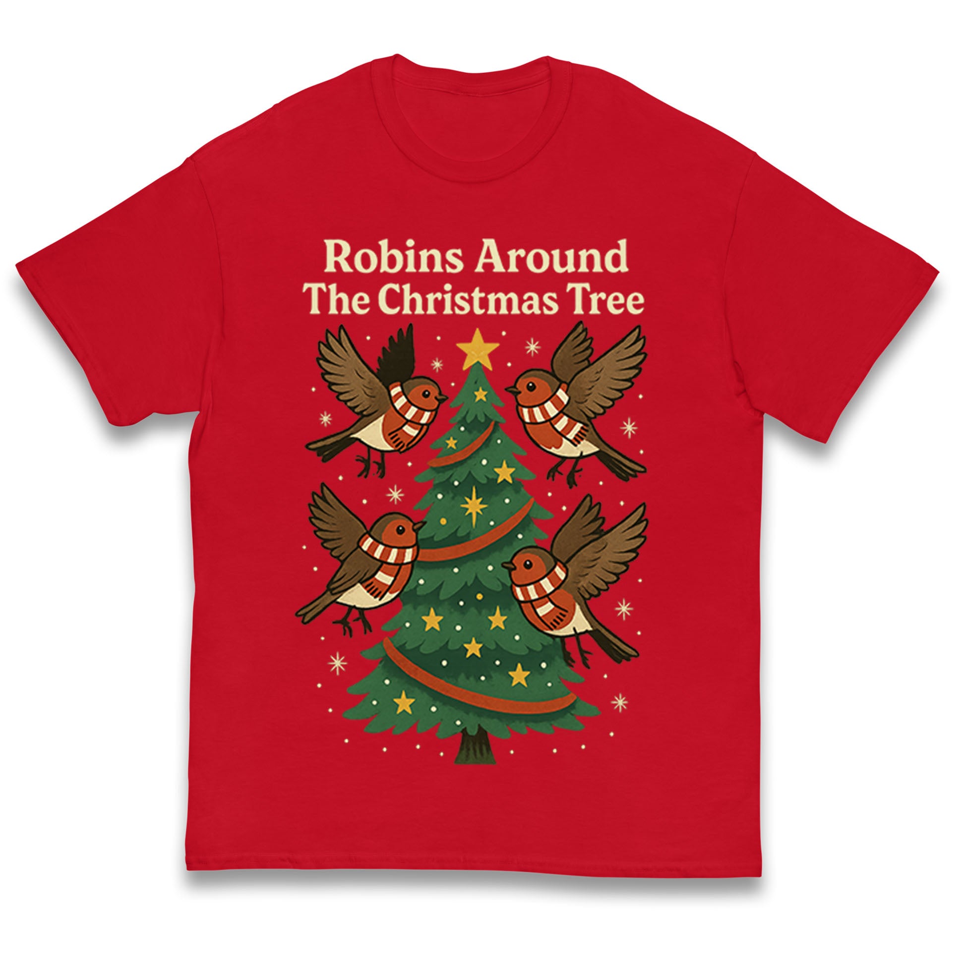 Robins Around The Swindon Tree Cheltenham Town Christmas Kids T Shirt 100