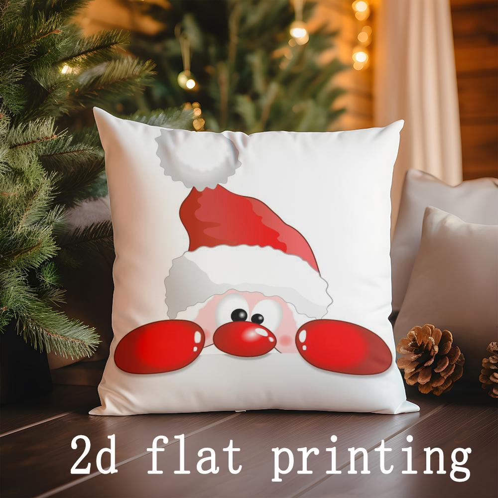 Home Decor Santa &amp; Reindeer Christmas Cushions Suitable For Sofa Bedroom Car Pillow Cover Cushion Rectangular Back Cushion