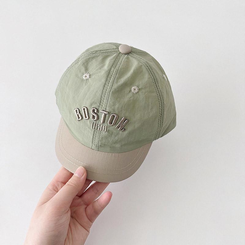 Summer Baby Duckbill Hat Quick Drying Duck Tongue Cap 6-36Month Boy Girl Sunscreen Visors Color Block Letter Kids Baseball Caps