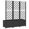 Vidaxl Garden Planter With Trellis, Black, 120X40X136 Cm, Pp
