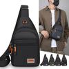 Geantă Sling Elegantă pentru Bărbați din Nailon – Geantă Multifuncțională pe Piept/Crossbody cu Buzunare Multiple pentru Activități în Aer Liber