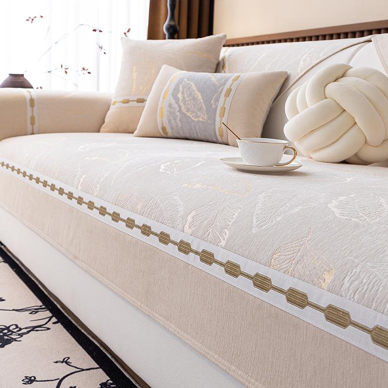 

Chenier Sofa Cushion Is Universal In All Seasons New Light Luxury High-End Seat Cushion Non-Slip Leather Sofa Cover Cover Cloth 70*70cm