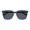 GUCCI Temple Logo Embellishment Acetate Square Sunglasses Men's Green