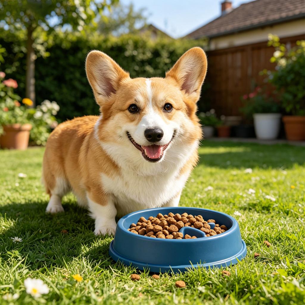 Slow Feeder Dog Bowl Non Slip Base Pet Feeding Bowl with Anti Spill Design for Dogs and Cats Suitable for Dry or Wet Food