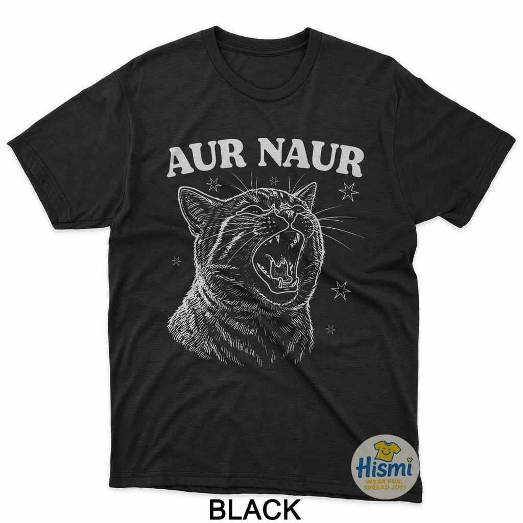 Aur Naur Cat Retro Funny Oh No Surprised Cat Animal Lover T-Shirt