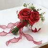 Bröllopsbuketter för Brud Brudtärna Konstgjord Fusk Silke Ros Blomma Brudbukett för Bröllop Bal Ceremoni Hemkomst Jubileum Dekor