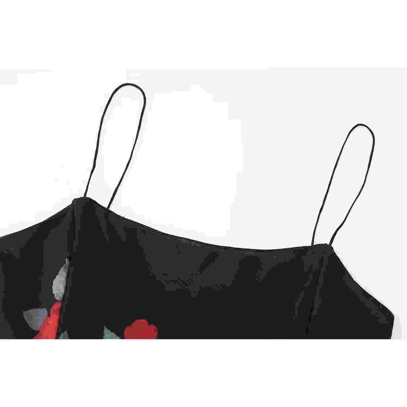 Kaslead New Women Clothes Western Style Flower Print Laminated Top Skirt 4661073 4661436