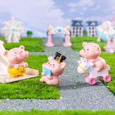 Mini süße Schwein Figur Tier Modell Moos Micro Landschaft Wohnkultur Miniatur Fee Garten Dekoration Zubehör