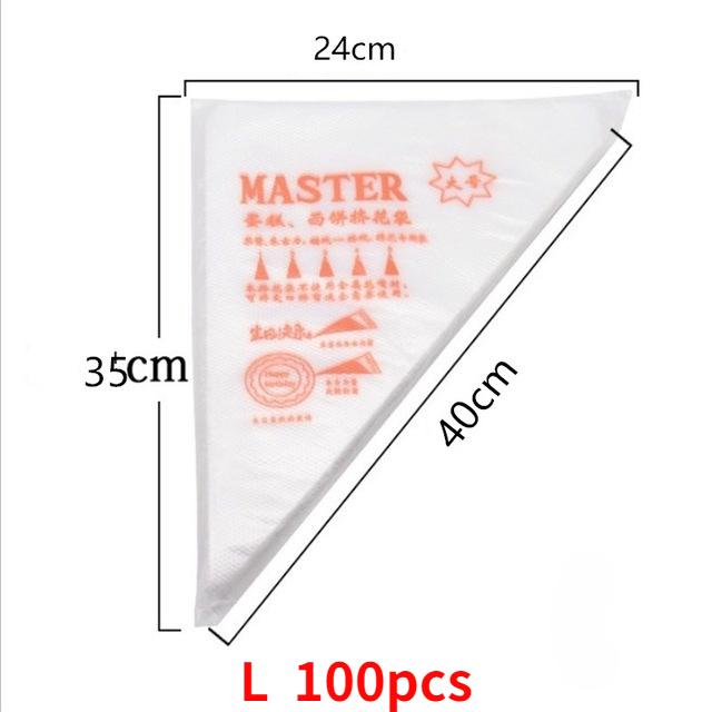 100 STÜCKE Einweg-spritzbeutel S/M/L Süßwarenbeutel Kuchencreme Zuckerguss Fondant Dekoration Küche Backen Spritzbeutel Werkzeuge