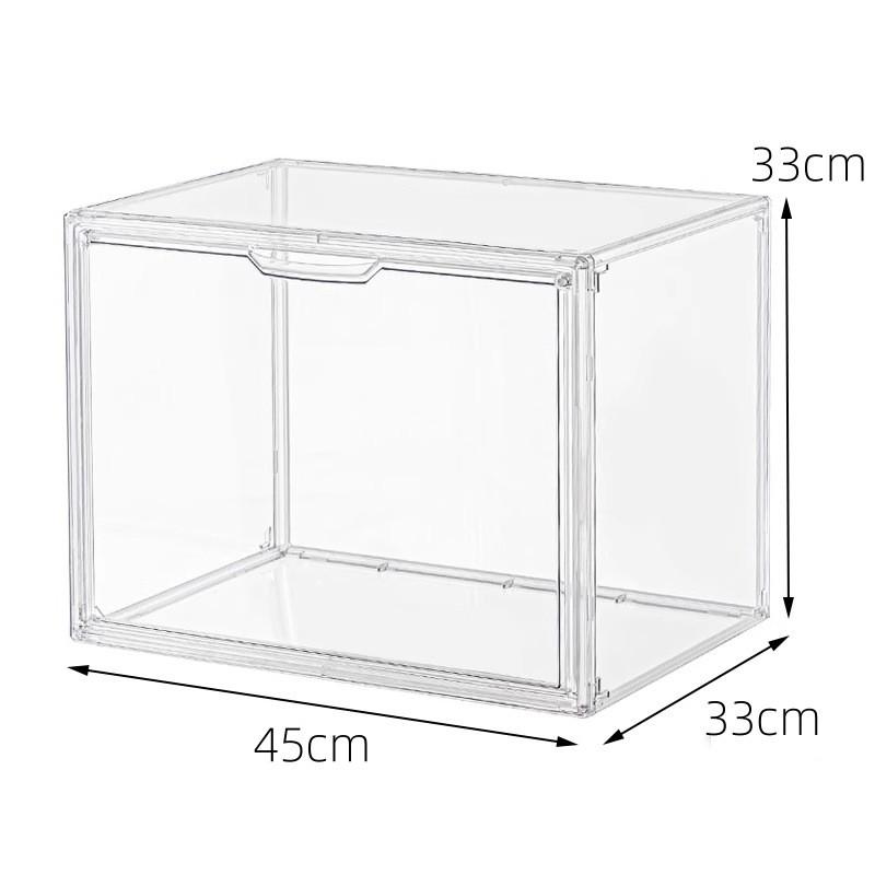 Transparent Plastic Book Storage Box With Lid For Cd Magazine Desktop Organizer