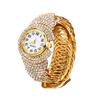 Women Quartz Watch Round Dial Analog Watch with Alloy Strap Ladies Rhinestone Wristwatch for Casual Wear Parties Offices Dates