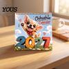 Healing Pet Imagery 2027 Chihuahua Wall Calendar, Cartoon Dog Hanging Calendar for Home Study Planning Office, Cute Puppy 12 Monthly Planner Lovers