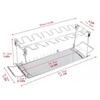 Stainless Steel Folding Grilled Chicken Leg Rack, Barbecue Grill, Barbecue Plate, Barbecue Grill, with Bottom Tray, BBQ