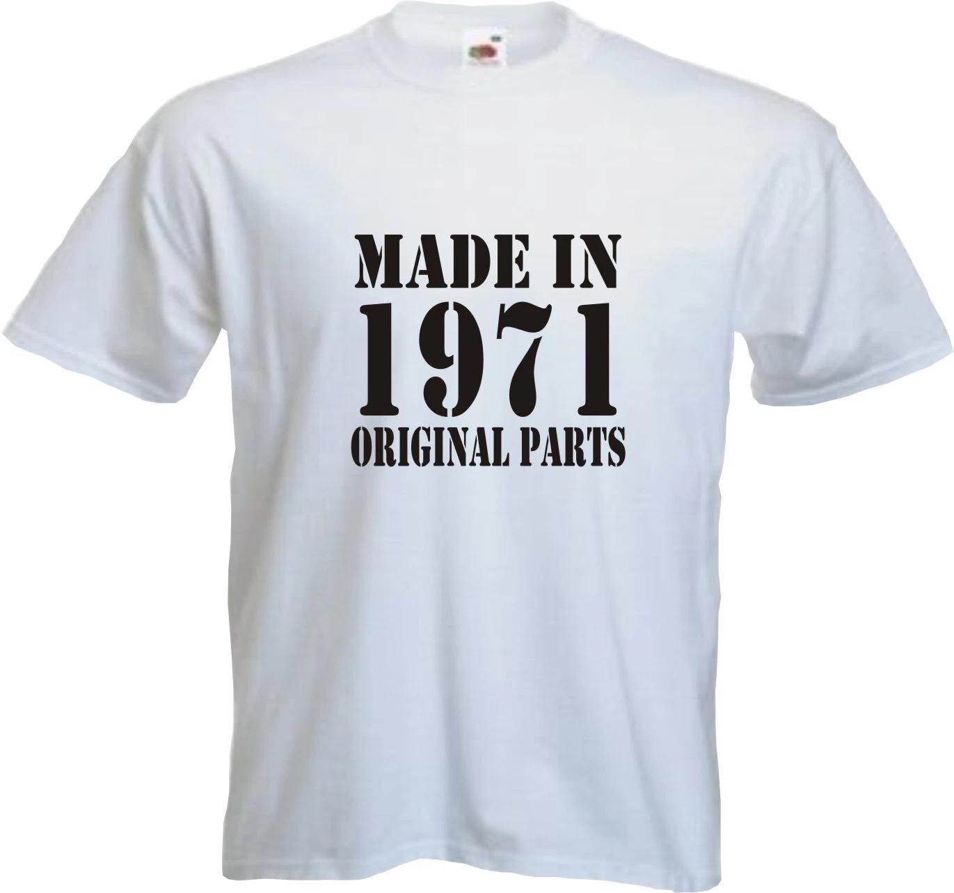 MADE IN YEAR ORIGINAL PARTS - PERSONALISED BIRTHDAY MOTIF Mens T-Shirt 2XL