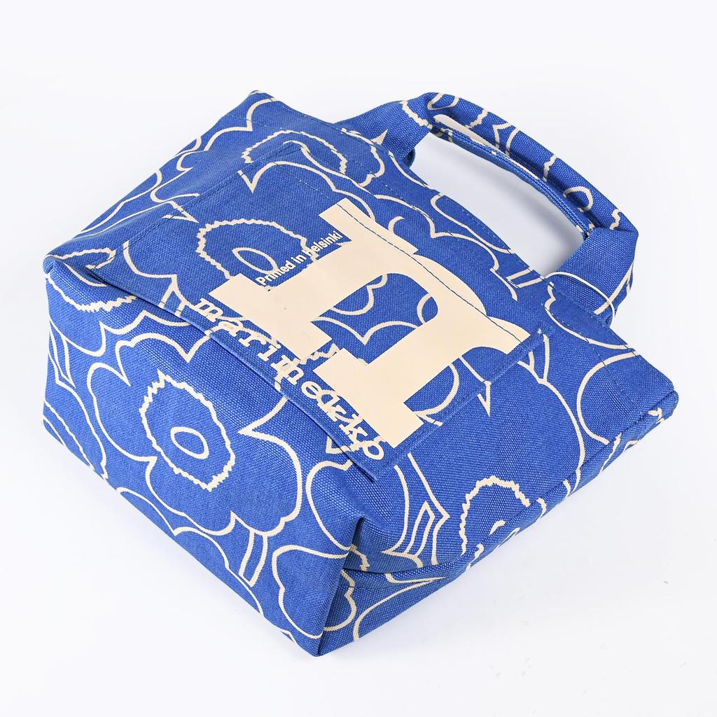 Marimekko MONO MINI PIRTO Unikko Tote Bag, Women's, Blue, 94152 094152 580, Scandinavian Design [Parallel Import]