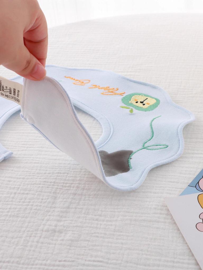 Cotton Waterproof Newborn Bib: Breathable, Easy-Clean for 0-3 Years Spit-Up & Feeding