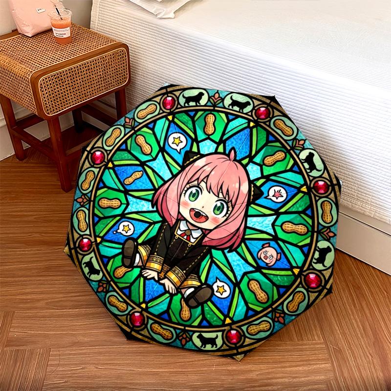 

1PC Automatic Folding Umbrella Anya Forger Pattern 8 Ribs Portable Foldable Travel Umbrella Christmas Birthday Gift разноцветный