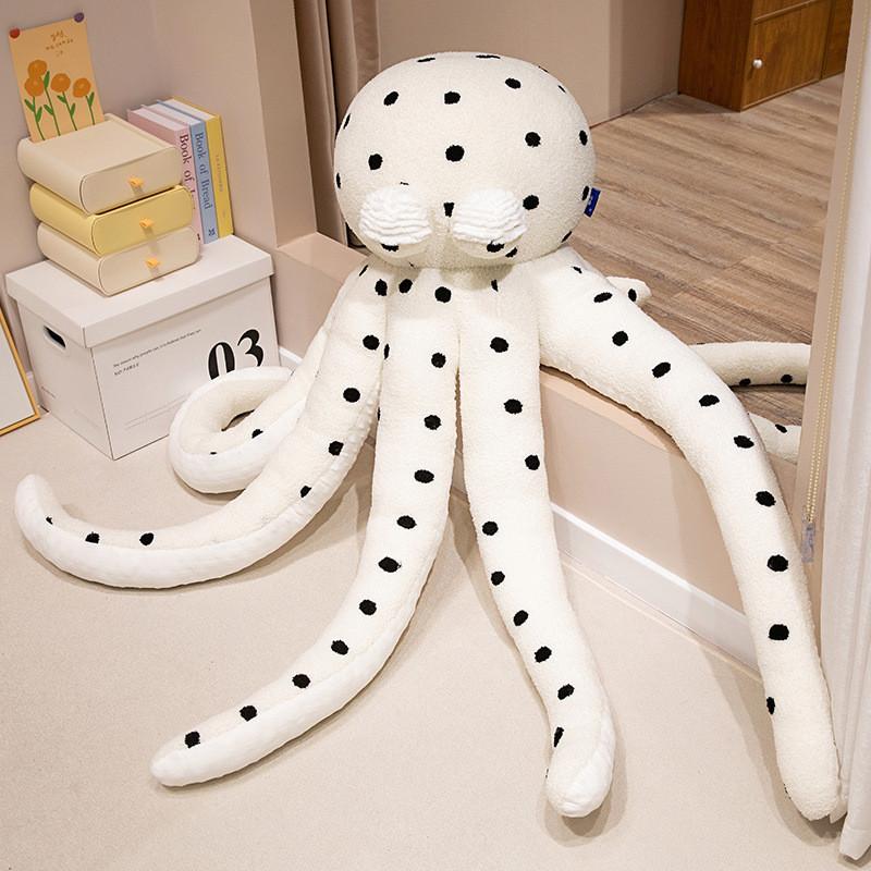 

Cartoon Polka Dot Octopus Plush Toy Large Animal Character For Kids And Teens 100cm