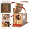 Pet Supplies Wooden Squirrel Feeder Hanging Durable Bird Feeder Multi-purpose Hamster Feeding Box Outdoor