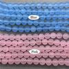 Natural Gemstone Stone Light Pink Blue Chalcedony Loose Round Beads  6/8/10mm Jewelry DIY Bead