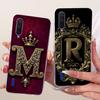 Transparent For Xiaomi Mi A3 Case Cover Luxury Crown A-Z Letters 2D Flat Pattern Soft Phone Case M1906F9SI M1906F9SH